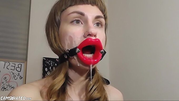 Homemade Video Features Crazy Mouth Slutting With Big Dildo