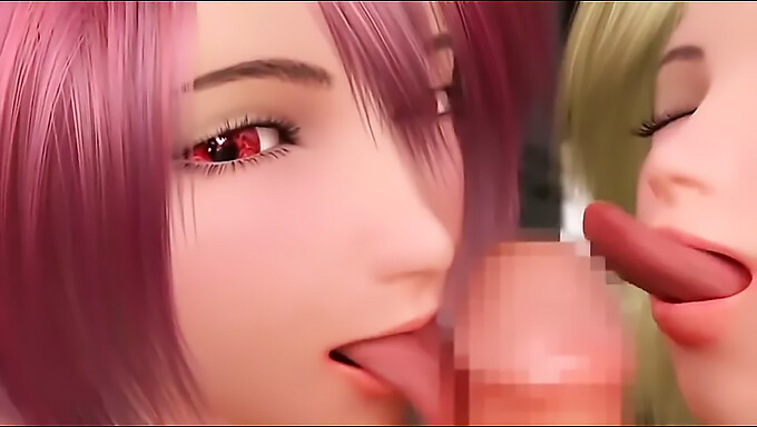 Japanese 3d Animation Babes In A Threesome