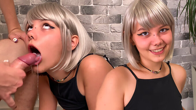 18-Year-Old Amateur Girl Performs Ahegao On Her Step-Sister